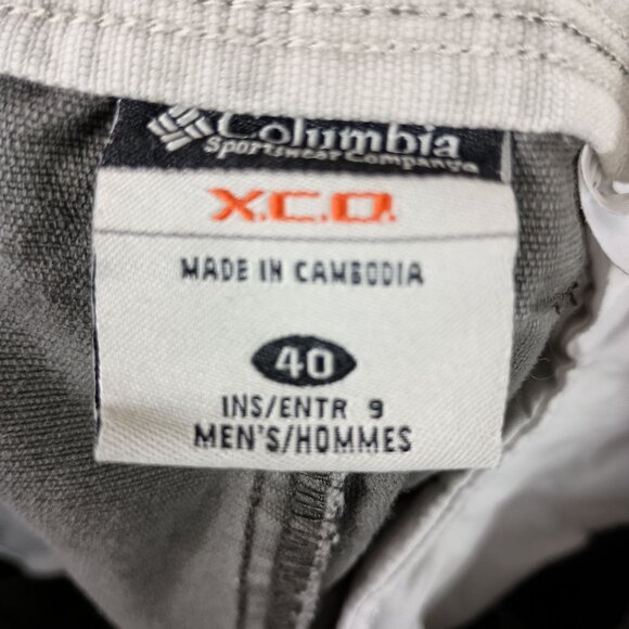 Columbia Mens Grey Cargo Shorts Size 40 XCO Cotton Casual Outdoor Style AM4442 - Picture 3 of 10